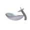 Novatto Argento Oval Glass Vessel Bathroom Sink Set, Brushed Nickel NSFC-70328031001BN - alternate 4